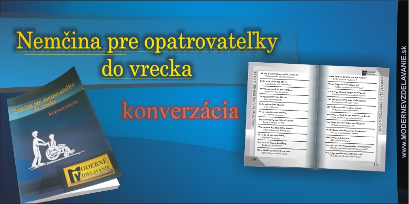 Nemčina pre opatrovateľky, do vrecka; kniha; Moderné Vzdelávanie sk; Nemčina; Opatrovanie; Agentúra; Nemecký jazyk; Pomôcky pre opatrovateľky; knižôčka